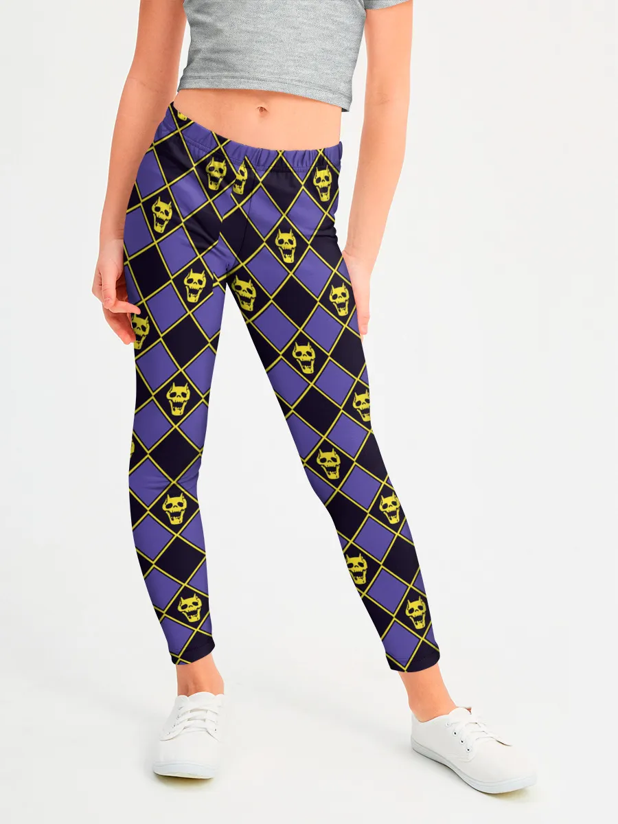 Леггинсы для девочки / KILLER QUEEN синий паттерн