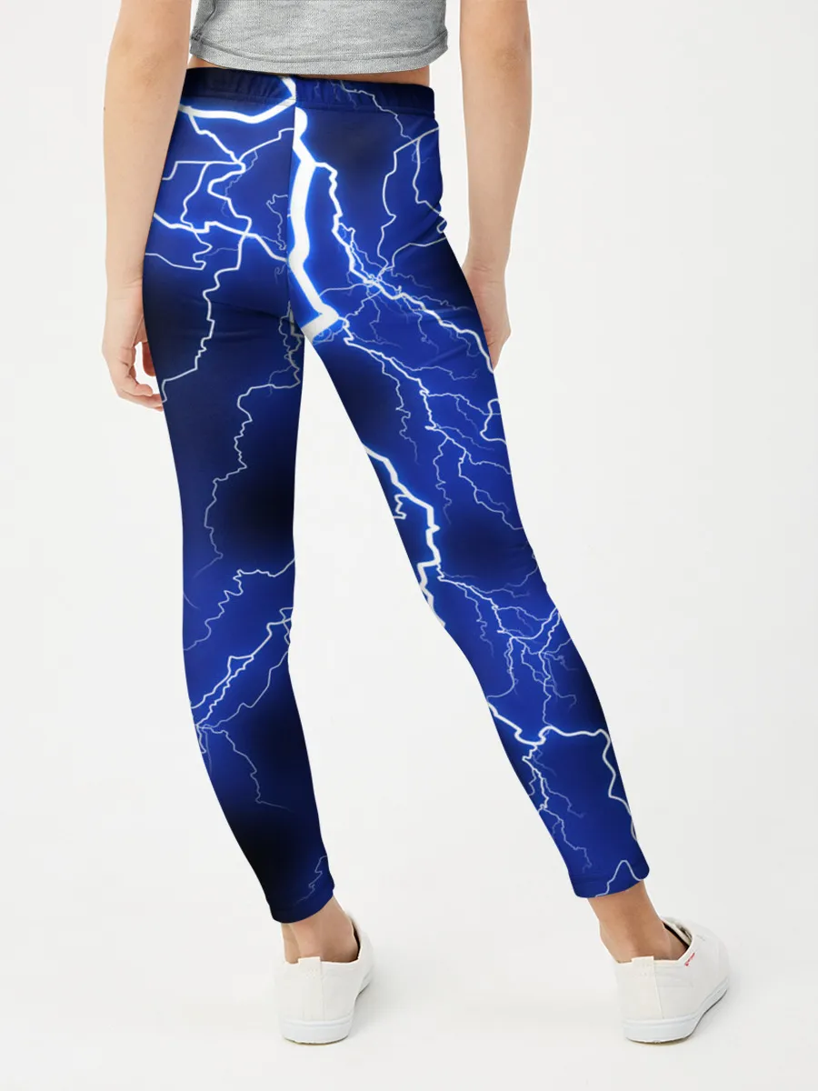 Леггинсы для девочки / МОЛНИЯ NEON