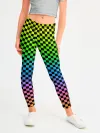 Леггинсы для девочки / РАДУЖНАЯ ШАХМАТКА