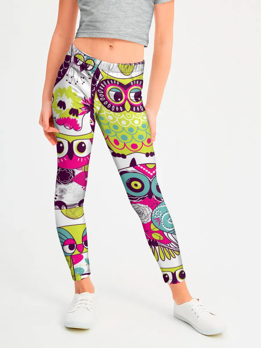 Леггинсы для девочки / МУДРЫЕ СОВЫ | WISE OWLS