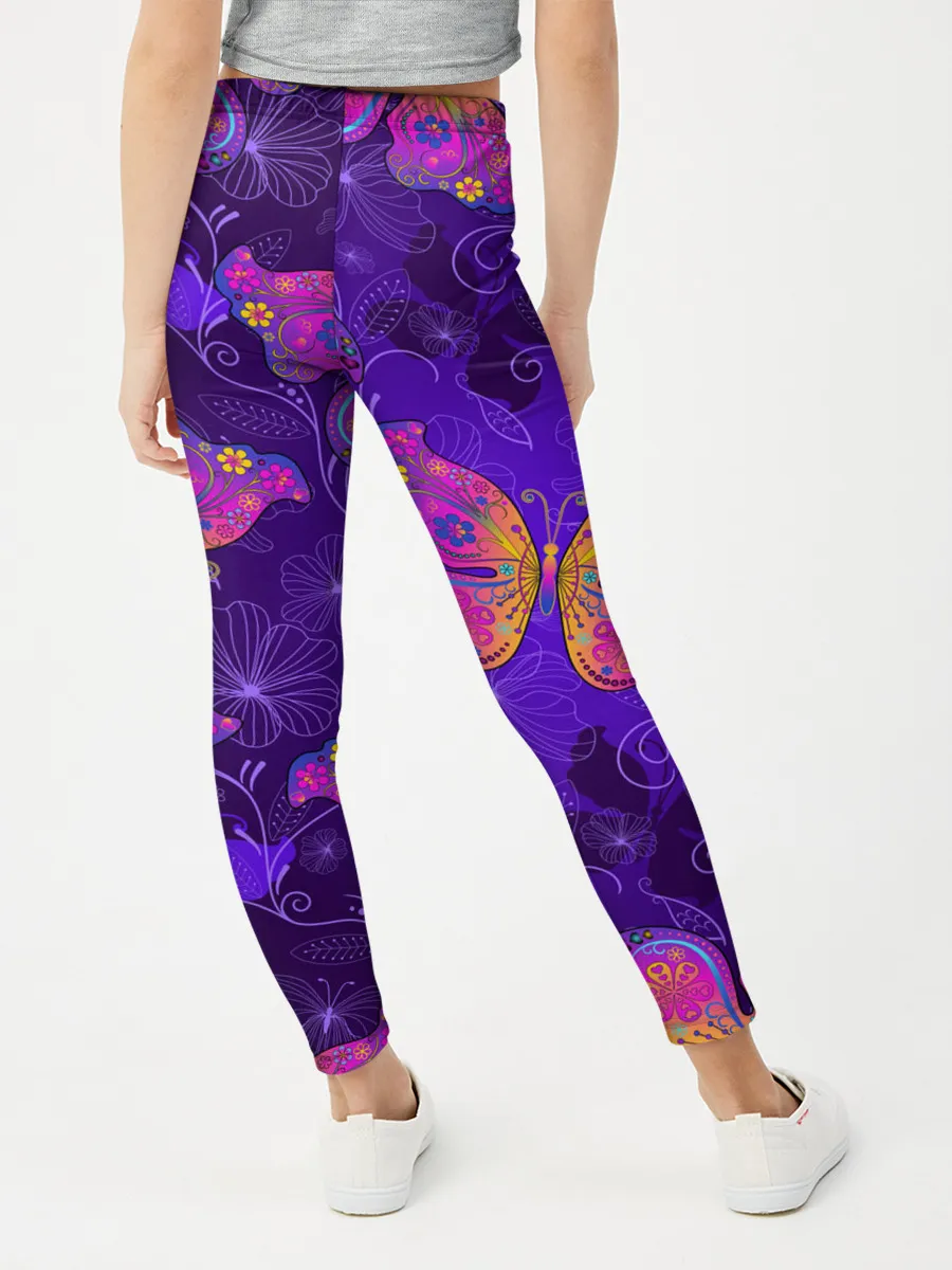 Леггинсы для девочки / БАБОЧКИ ПАТТЕРН | BUTTERFLY PATTERN