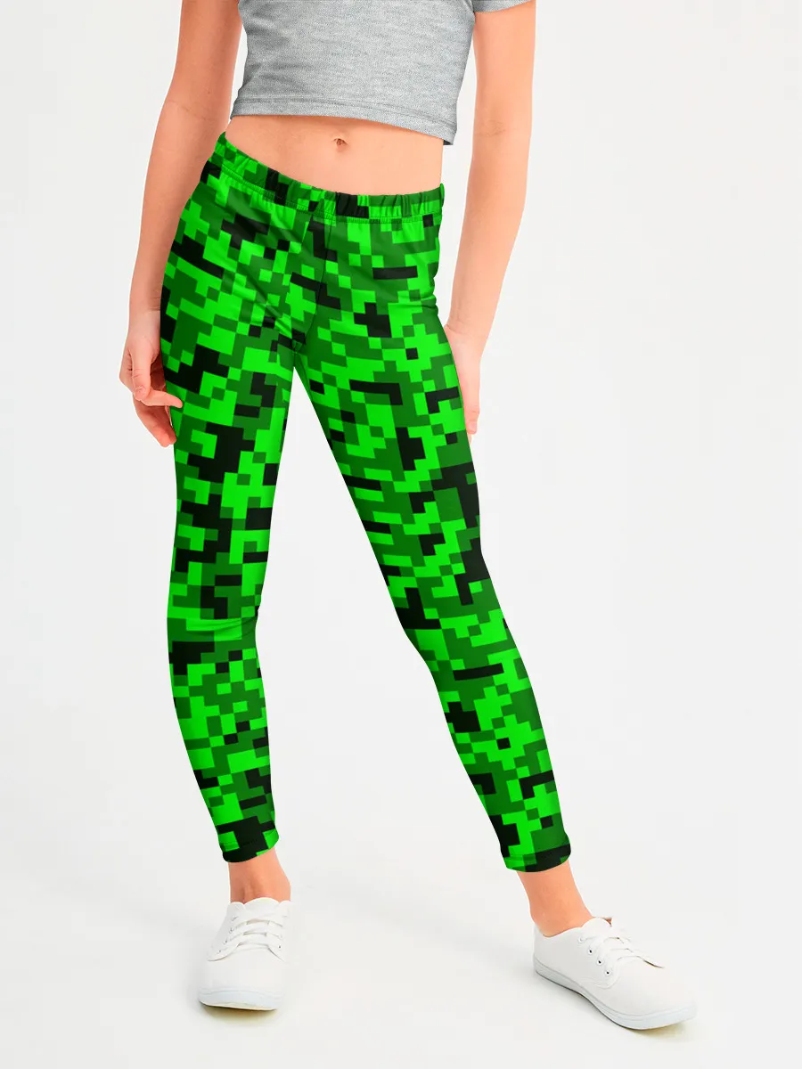 Леггинсы для девочки / КАМУФЛЯЖ GREEN