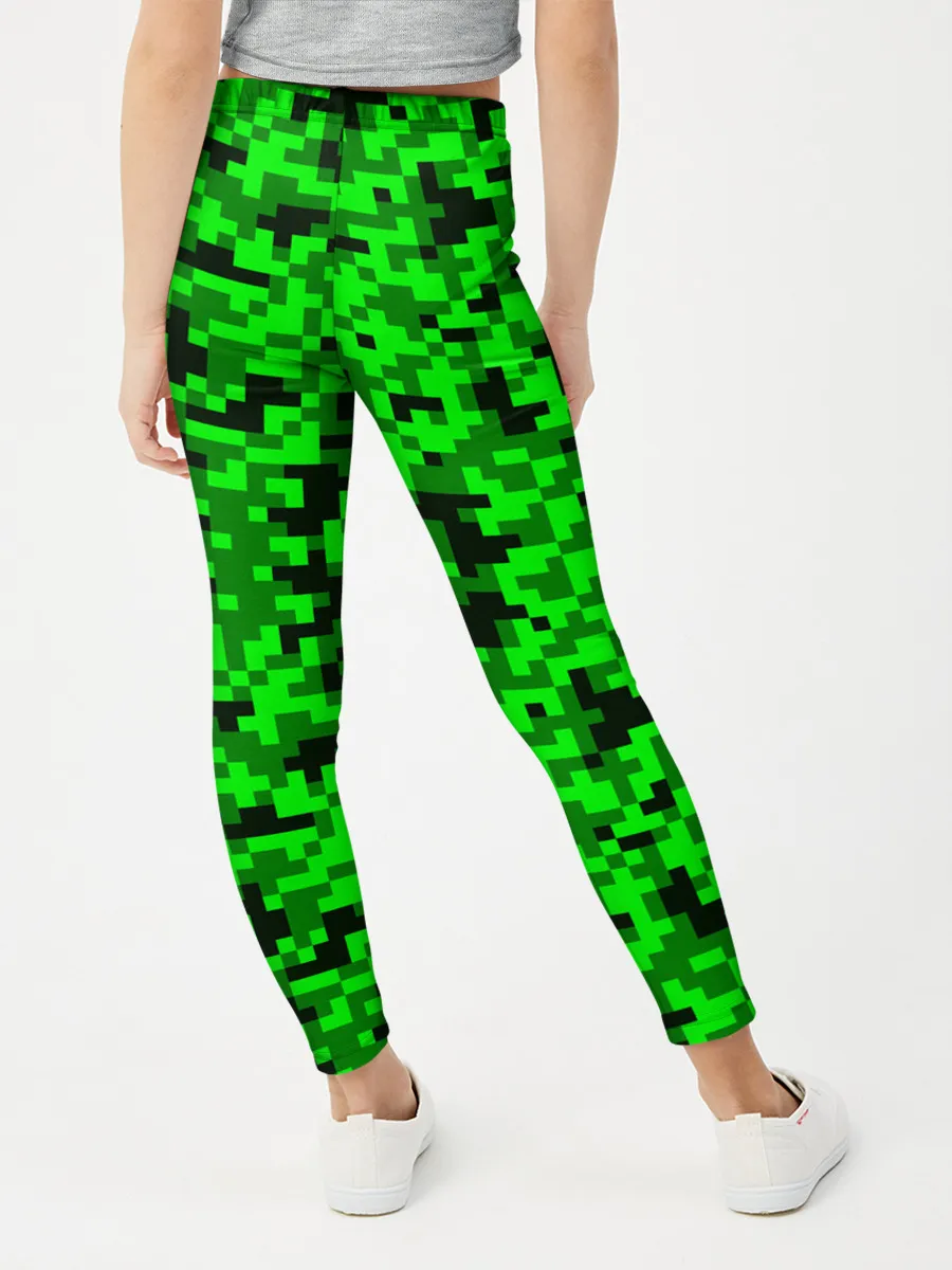 Леггинсы для девочки / КАМУФЛЯЖ GREEN