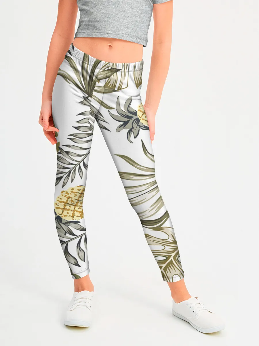 Леггинсы для девочки / Тропики хаки