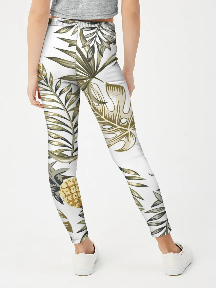 Леггинсы для девочки / Тропики хаки