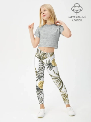 Леггинсы для девочки / Тропики хаки