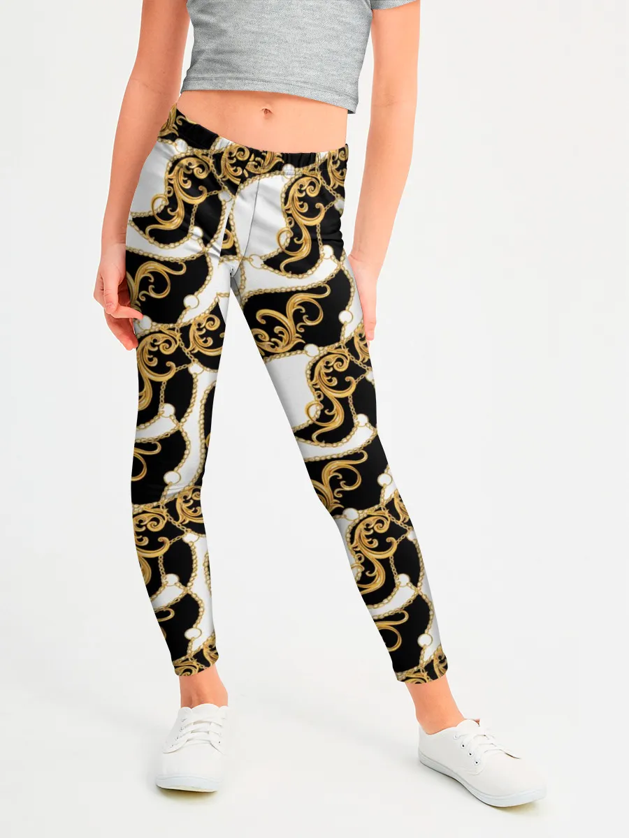 Леггинсы для девочки / Волновая вьюга