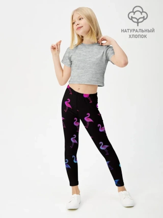 Леггинсы для девочки / Фламинго