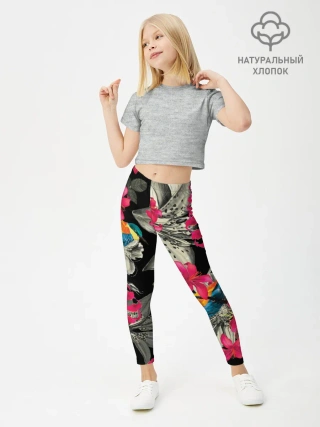 Леггинсы для девочки / Цветы