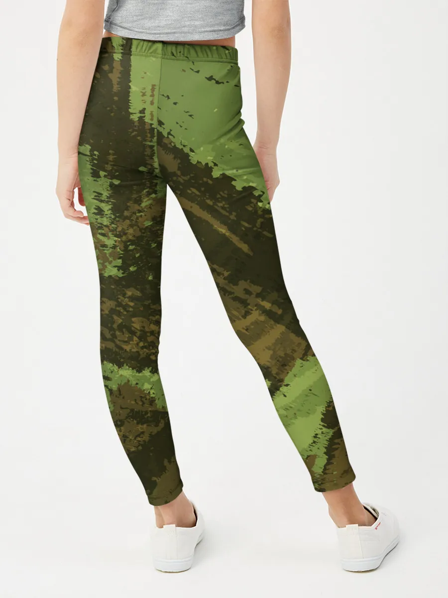 Леггинсы для девочки / КАМУФЛЯЖ BROWN