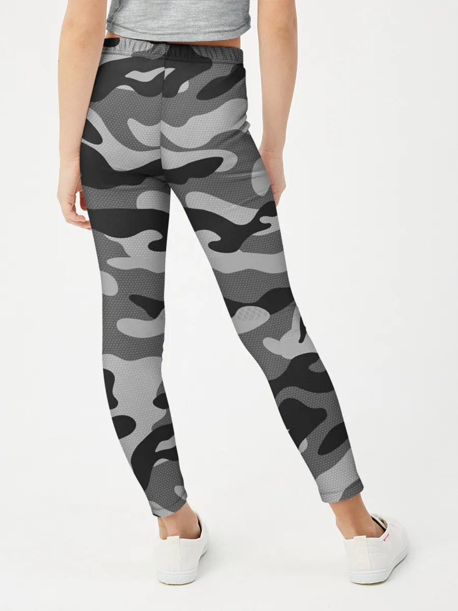 Леггинсы для девочки / КАМУФЛЯЖ GRAY