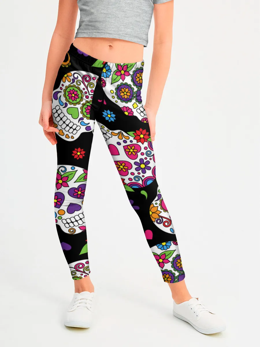 Леггинсы для девочки / Шальные черепа