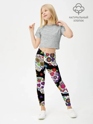 Леггинсы для девочки / Шальные черепа