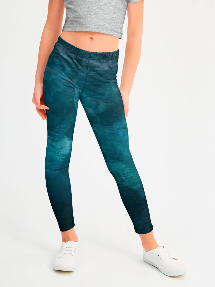 Леггинсы для девочки / Лазурь