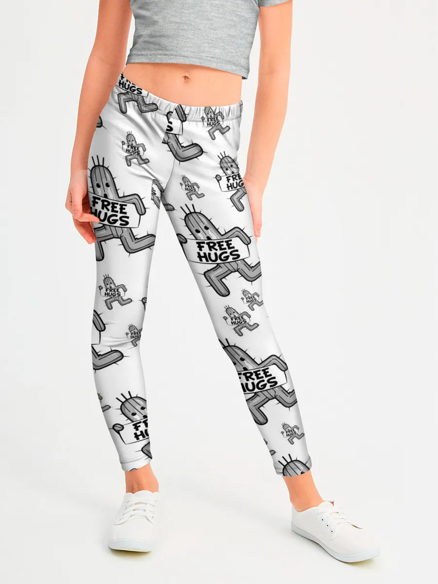 Леггинсы для девочки / FREE HUGS