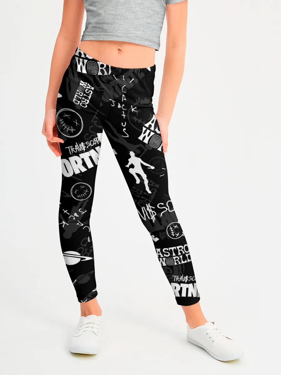 Леггинсы для девочки / TRAVIS SCOTT+FORTNITE