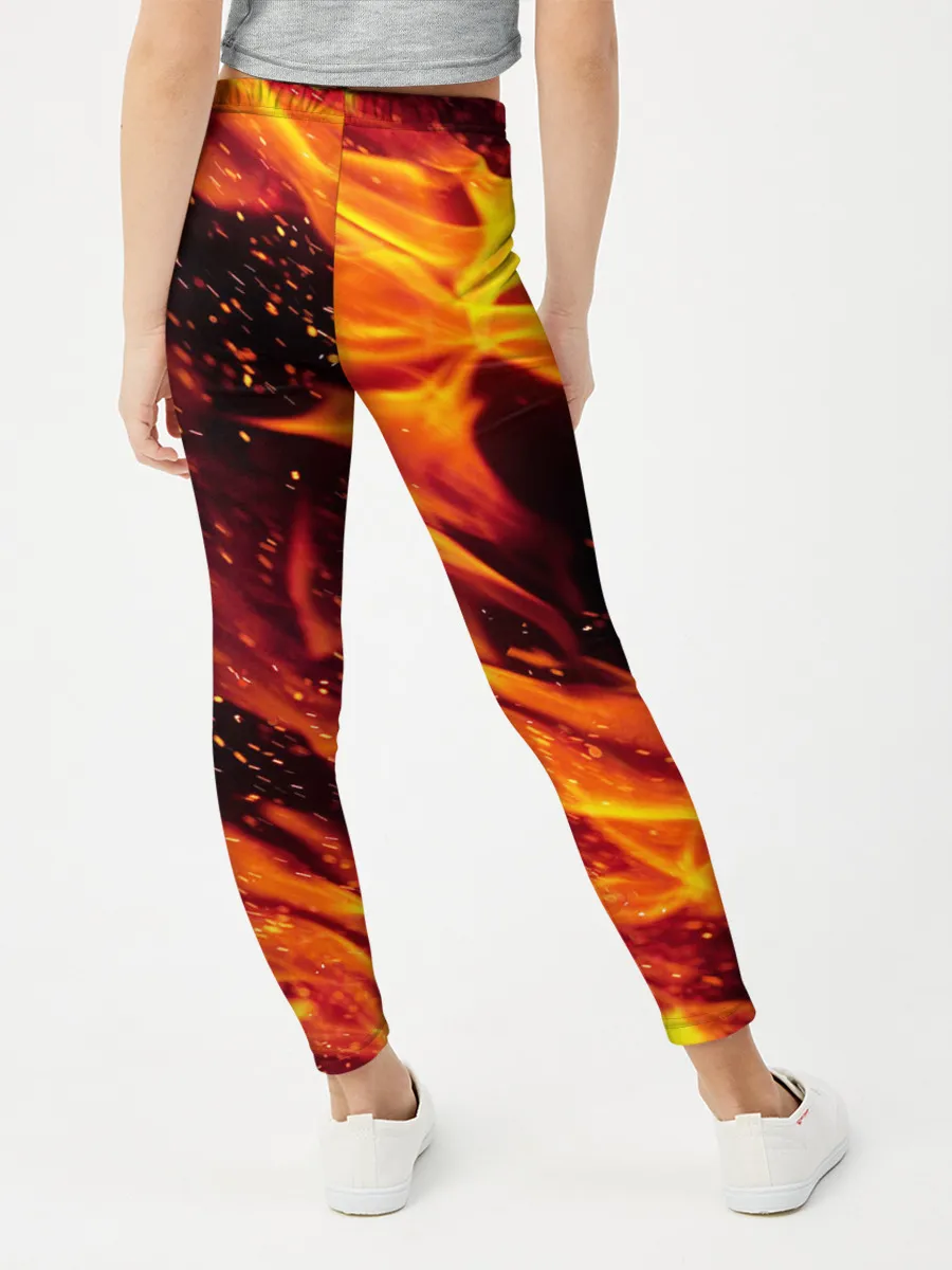 Леггинсы для девочки / ЯЗЫКИ ПЛАМЕНИ