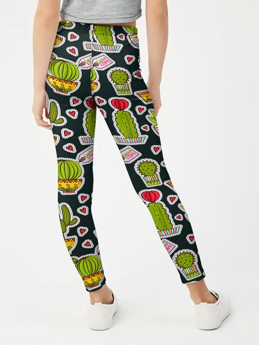 Леггинсы для девочки / Кактусы