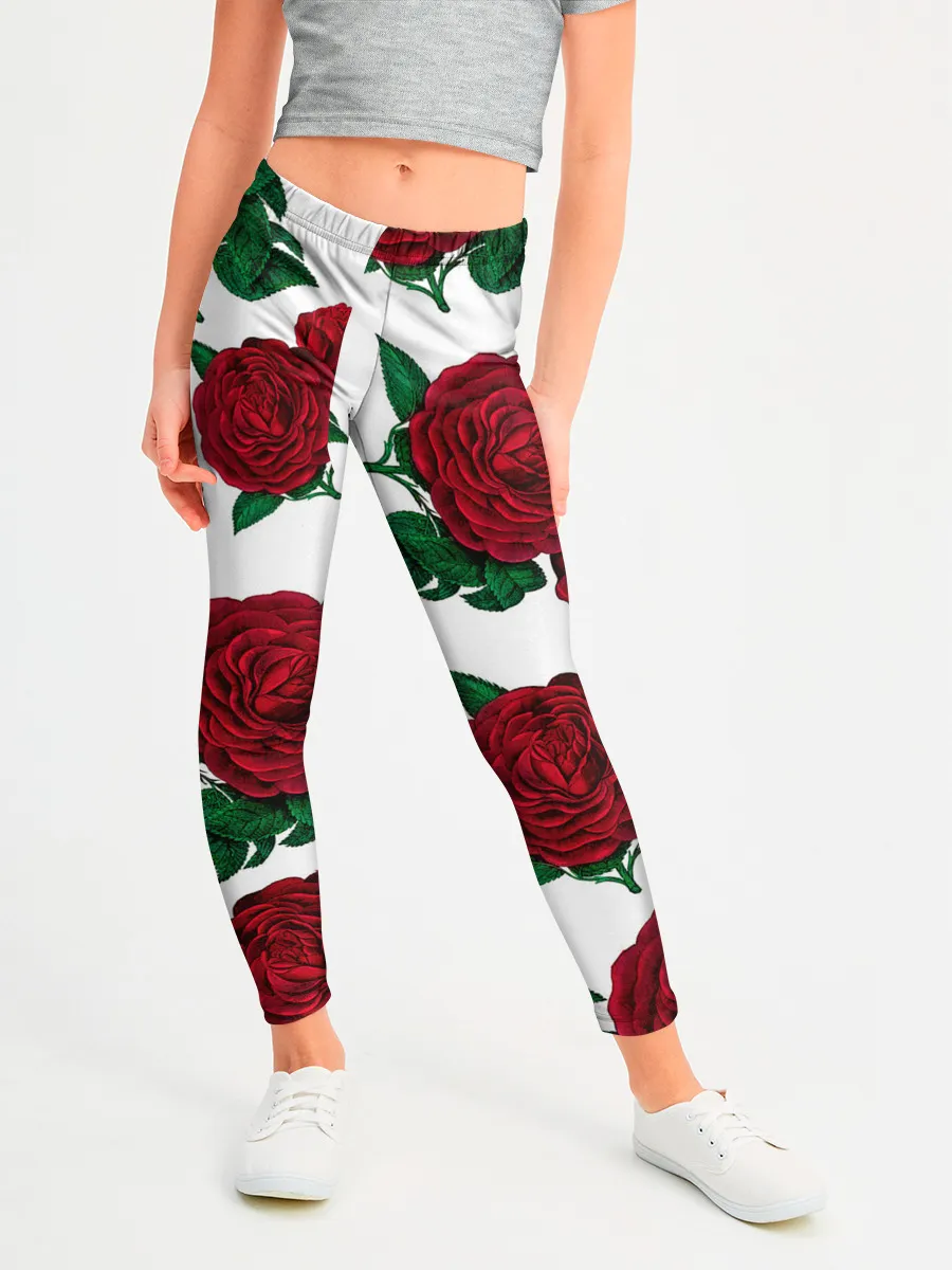 Леггинсы для девочки / Винтажные розы
