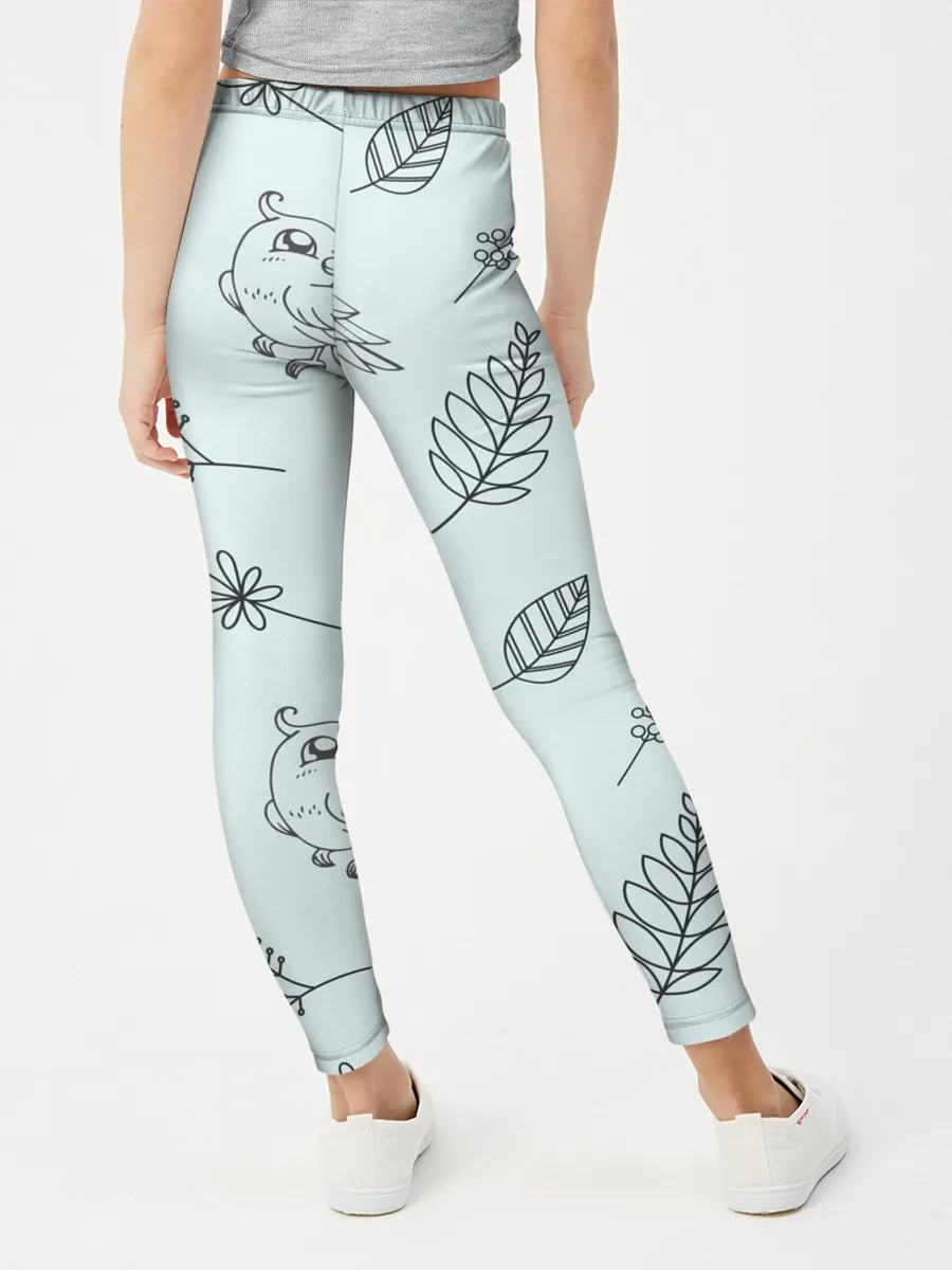 Леггинсы для девочки / Милые птички
