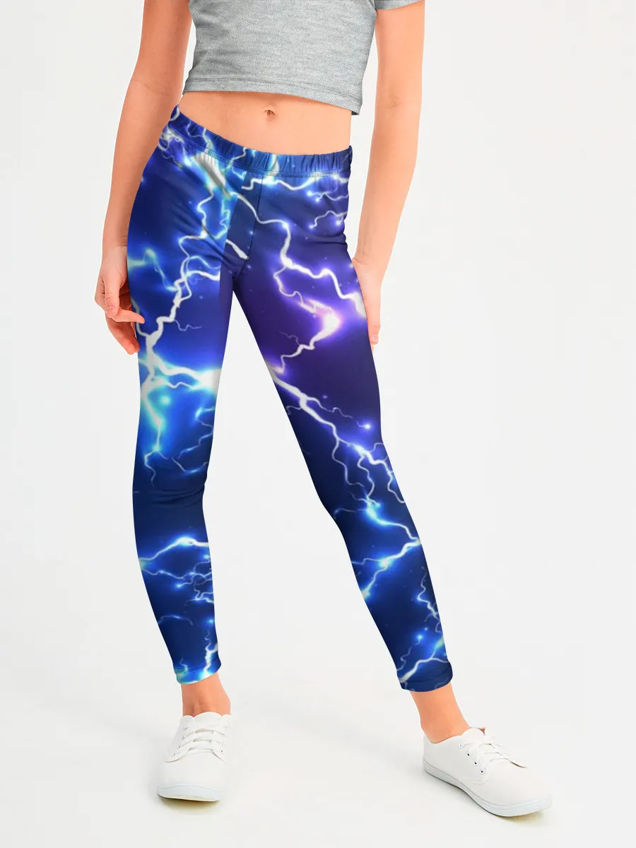 Леггинсы для девочки / Молнии | Flash