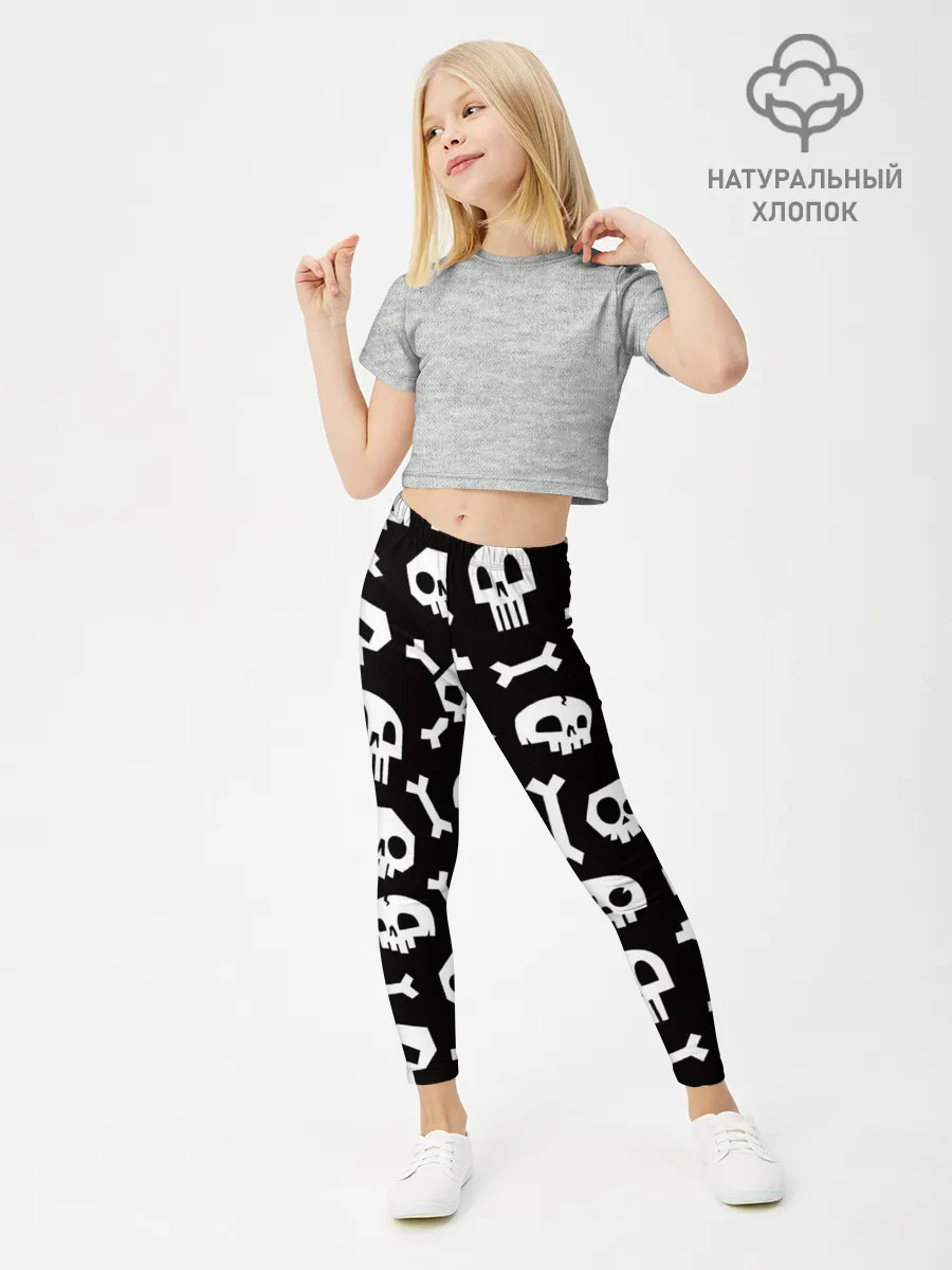 Леггинсы для девочки / Черепушки
