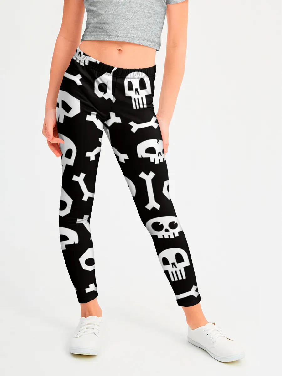 Леггинсы для девочки / Черепушки