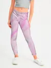 Леггинсы для девочки / розовые разводы краска зефир