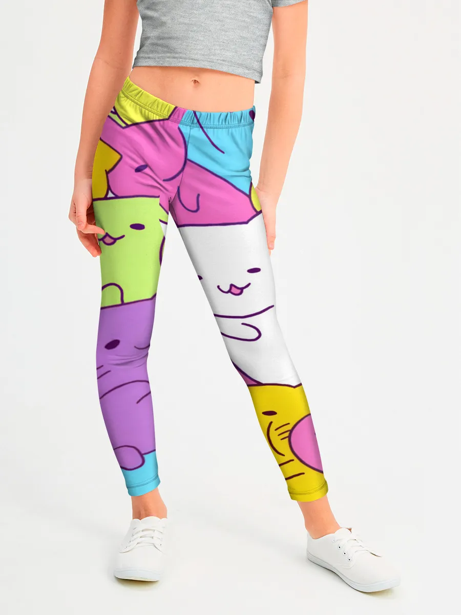 Леггинсы для девочки / МИЛЫЕ КОТЯТКИ