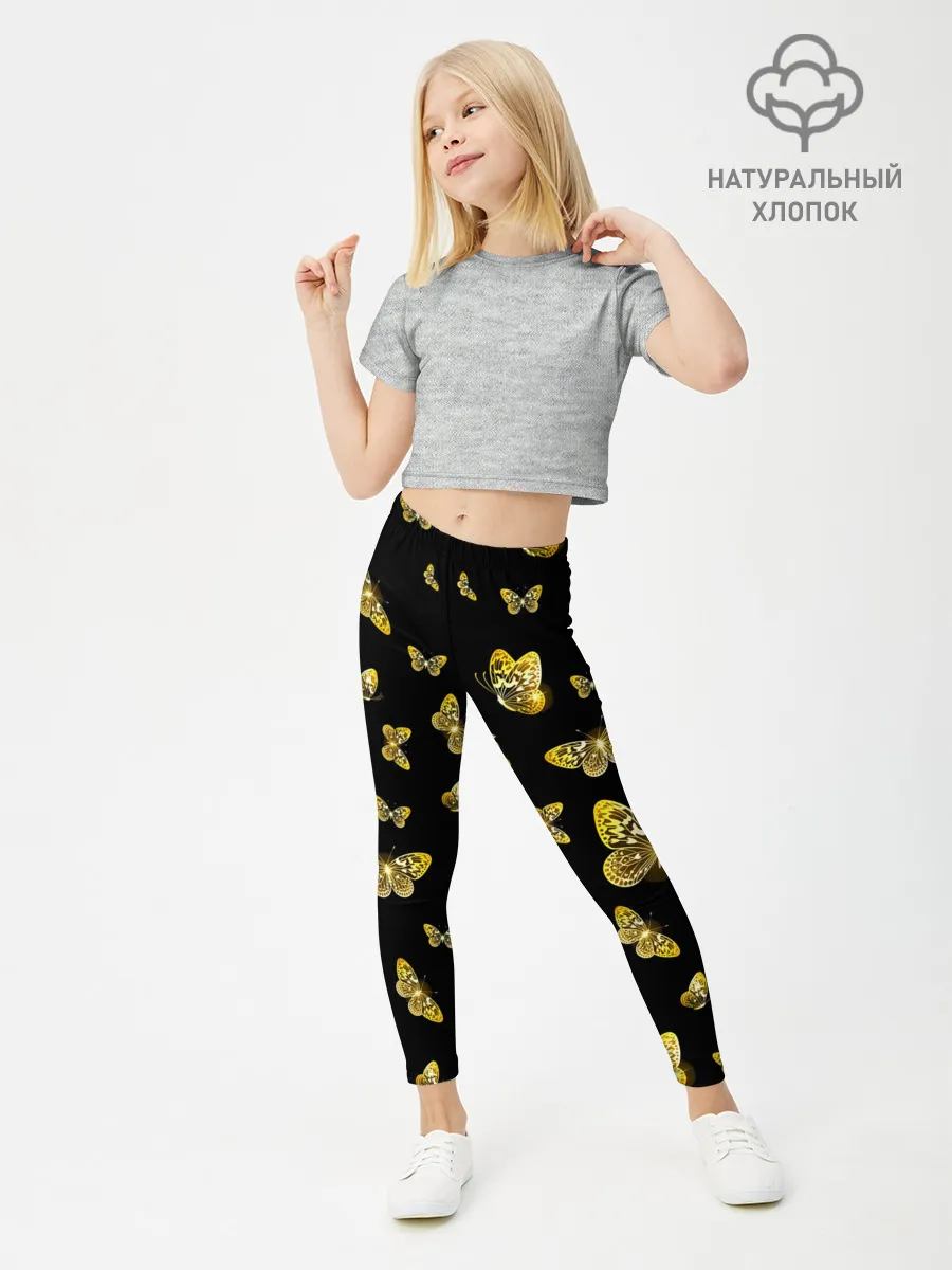 Леггинсы для девочки / Golden Butterfly pattern