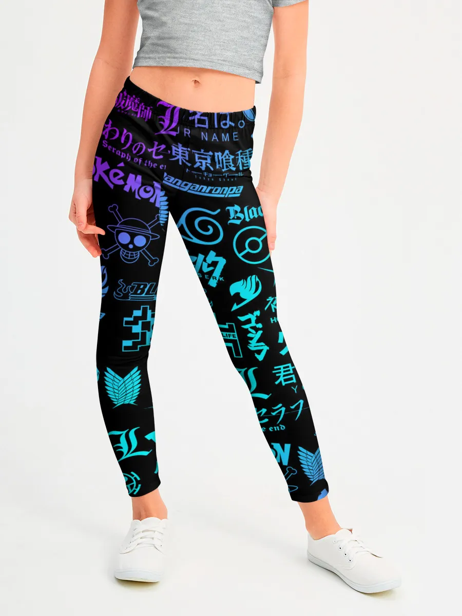 Леггинсы для девочки / ЛОГОТИПЫ АНИМЕ | ANIME LOGO