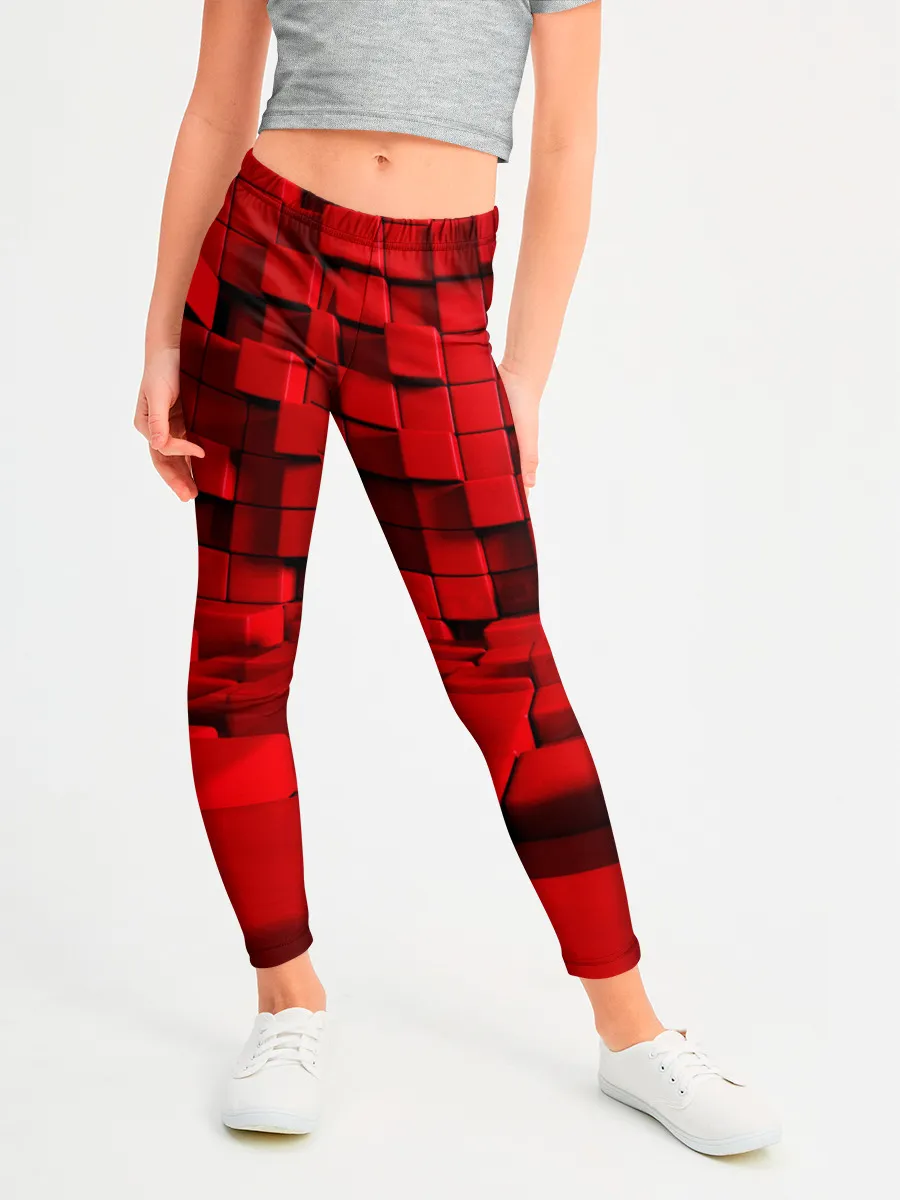 Леггинсы для девочки / 3D кубики