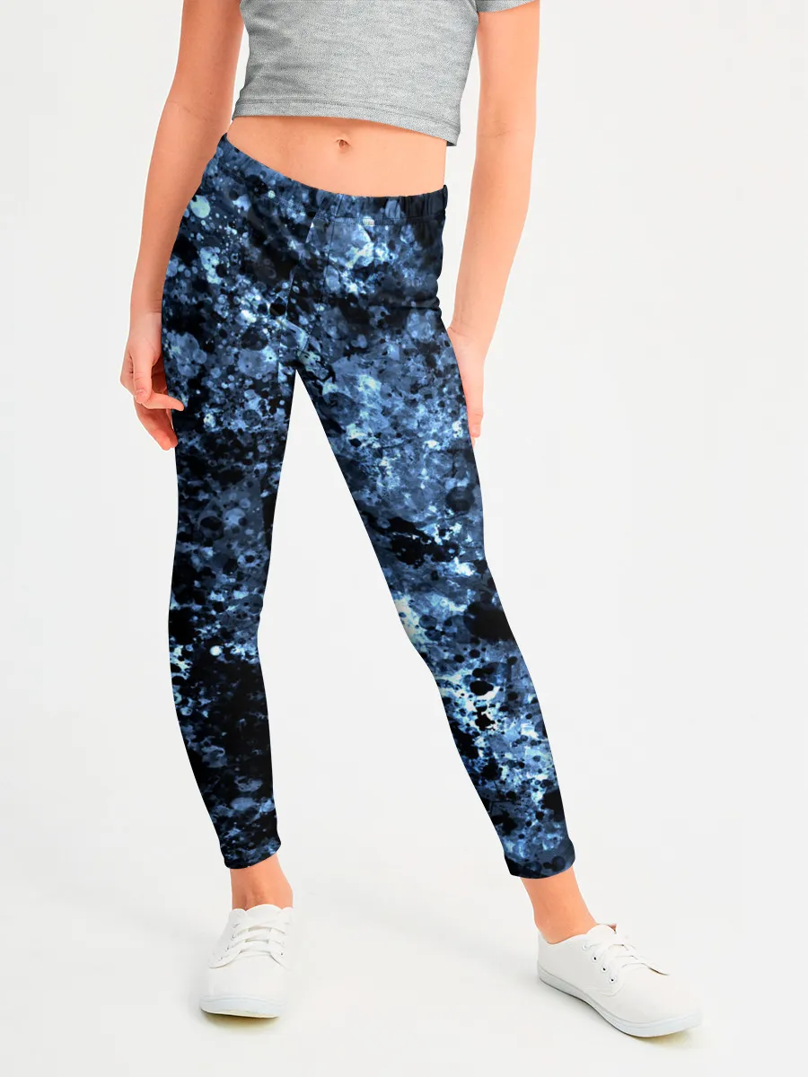 Леггинсы для девочки / абстракция жидкость