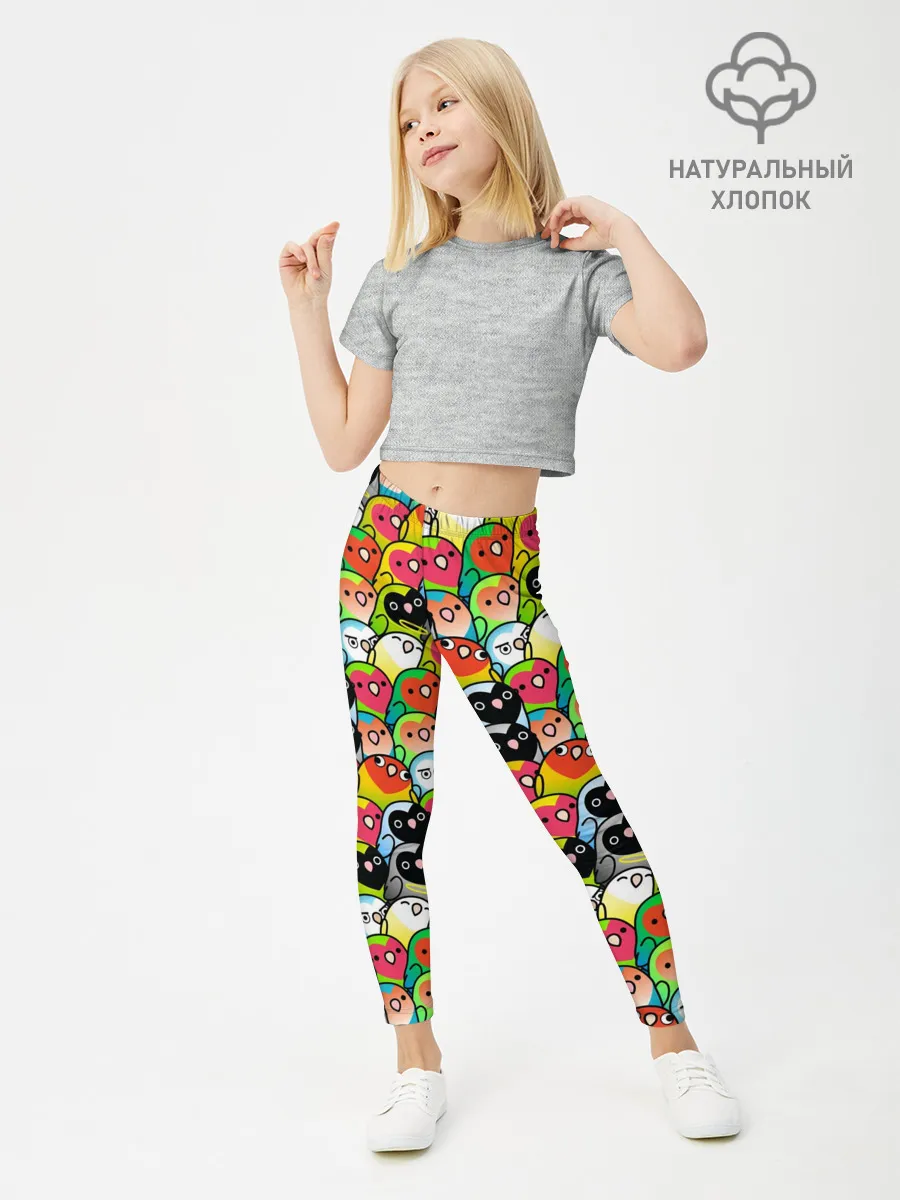 Леггинсы для девочки / Папуги