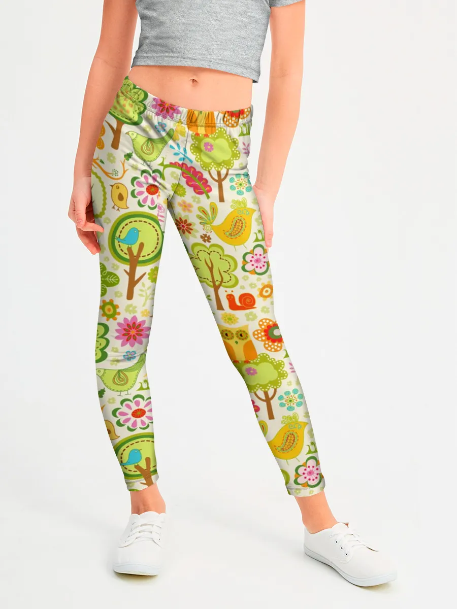 Леггинсы для девочки / Летний Орнамент