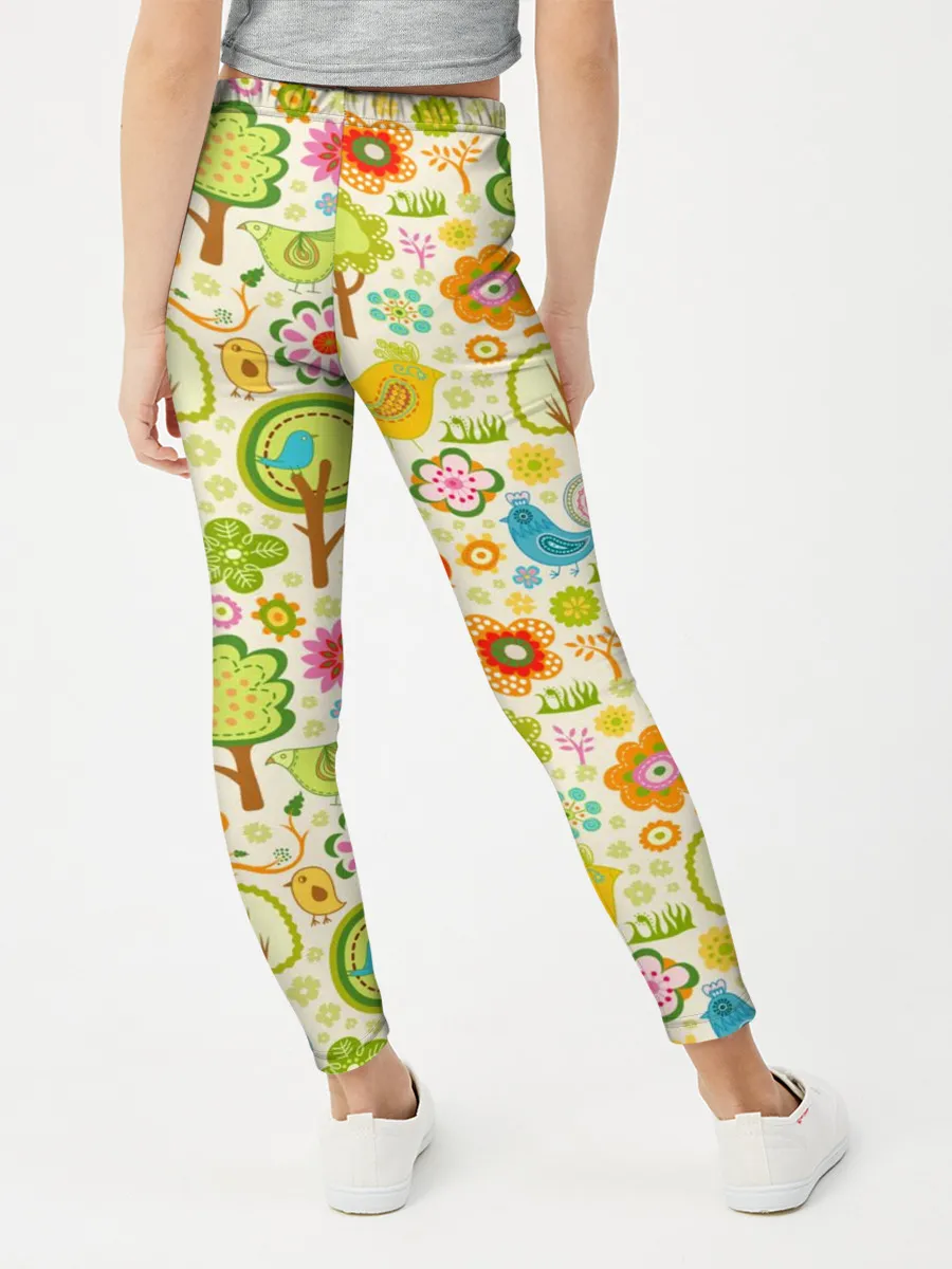 Леггинсы для девочки / Летний Орнамент