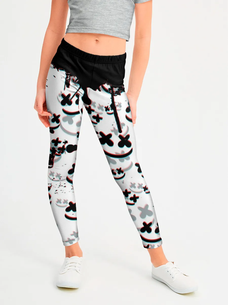 Леггинсы для девочки / MARSHMELLO GLITCH