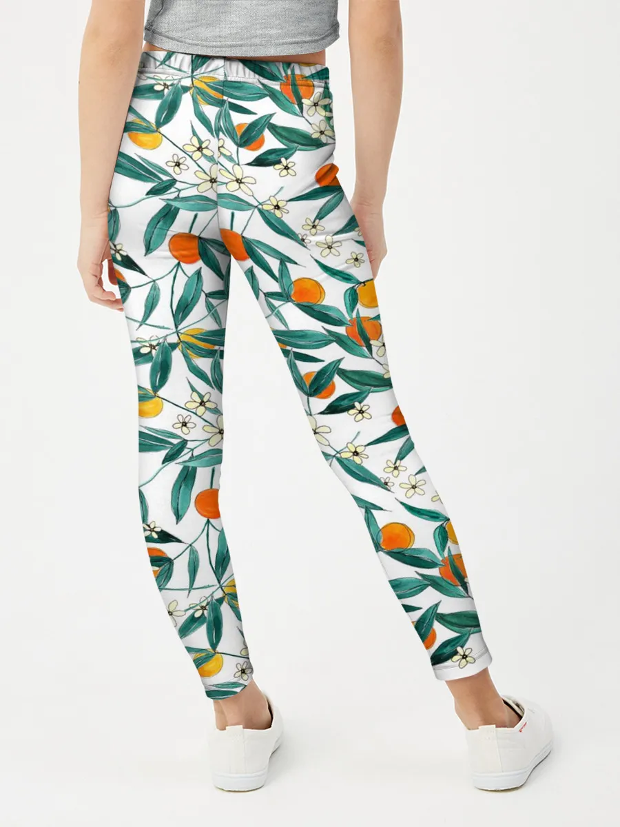 Леггинсы для девочки / Оранжевое лето