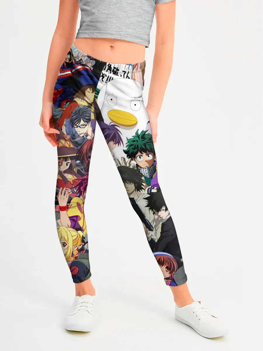 Леггинсы для девочки / Кавалькада персонажей из аниме
