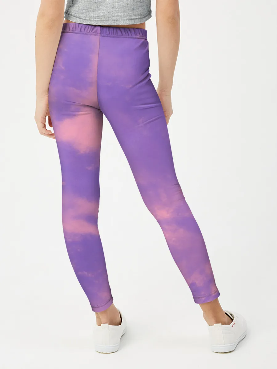 Леггинсы для девочки / Фиолетовый ТАЙ ДАЙ