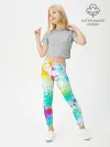 Леггинсы для девочки / БРЫЗГИ НЕОНА