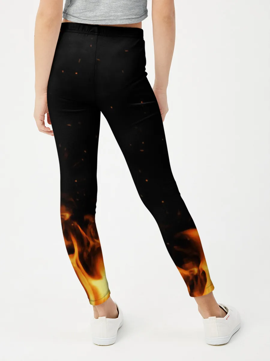 Леггинсы для девочки / Огонь