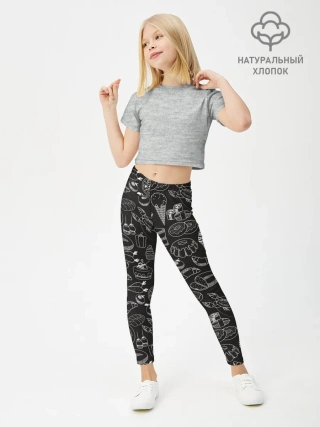 Леггинсы для девочки / еда