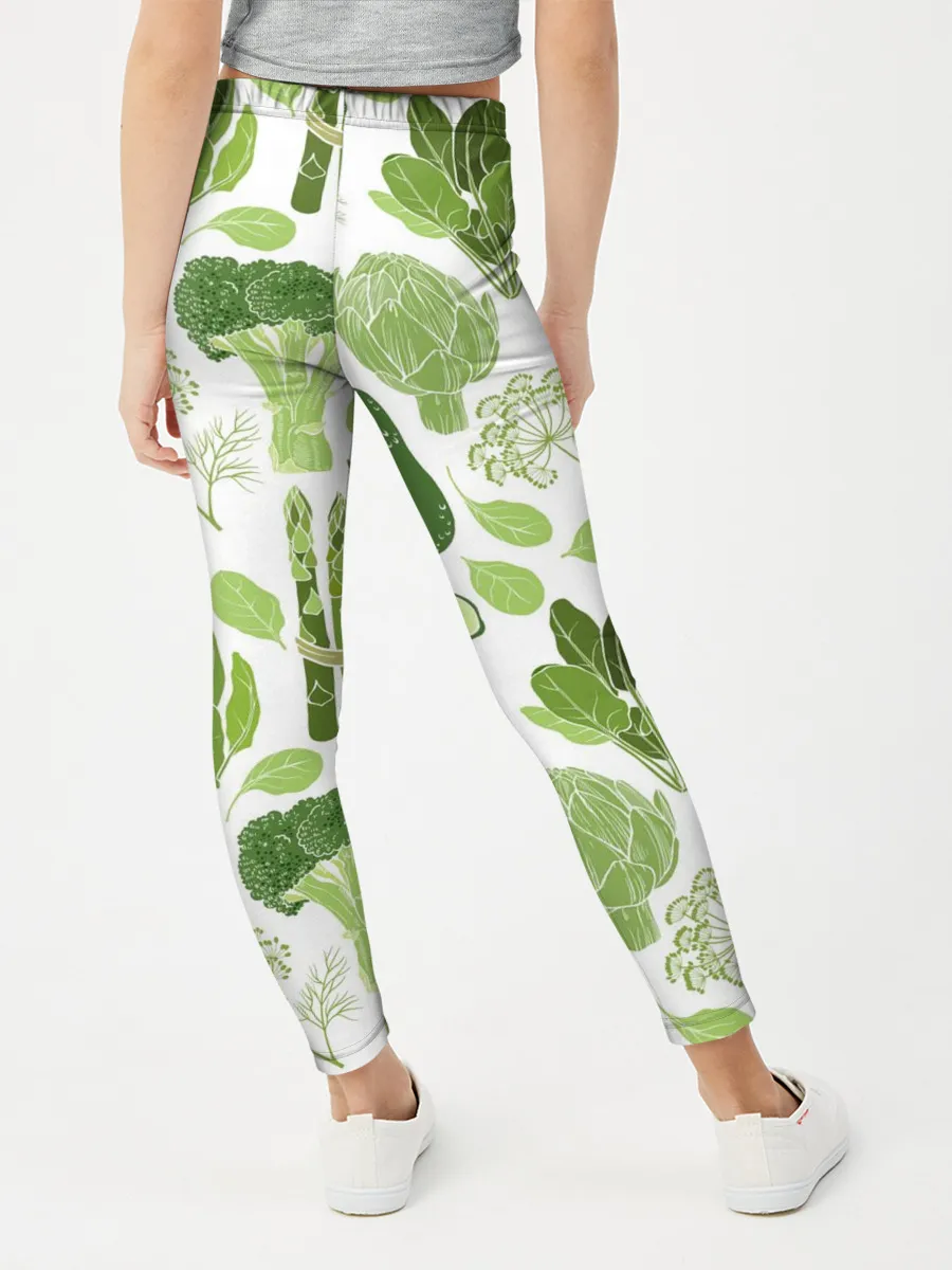 Леггинсы для девочки / овощи