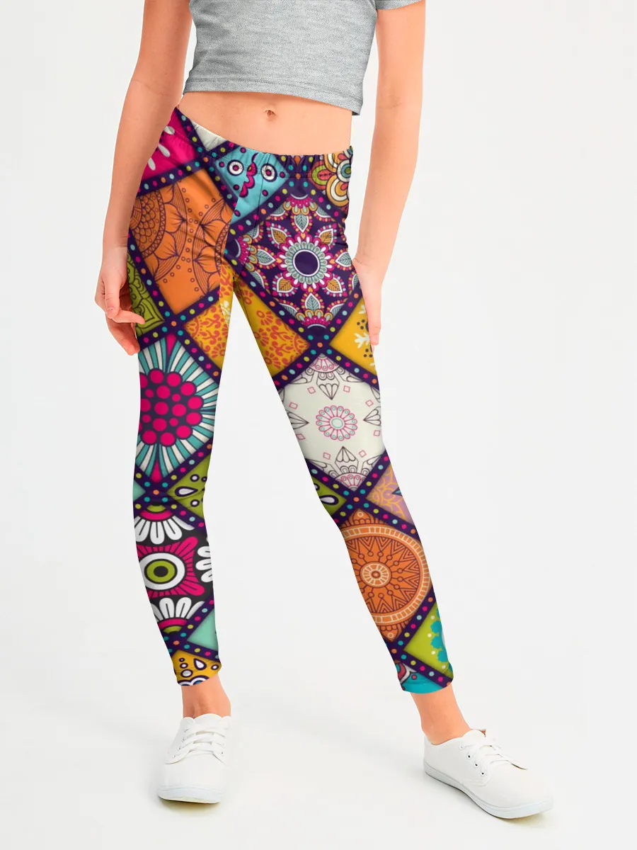 Леггинсы для девочки / Узоры мандалы