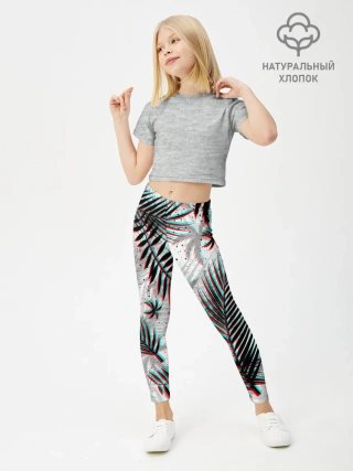 Леггинсы для девочки / ПАЛЬМЫ | TROPICAL GLITCH