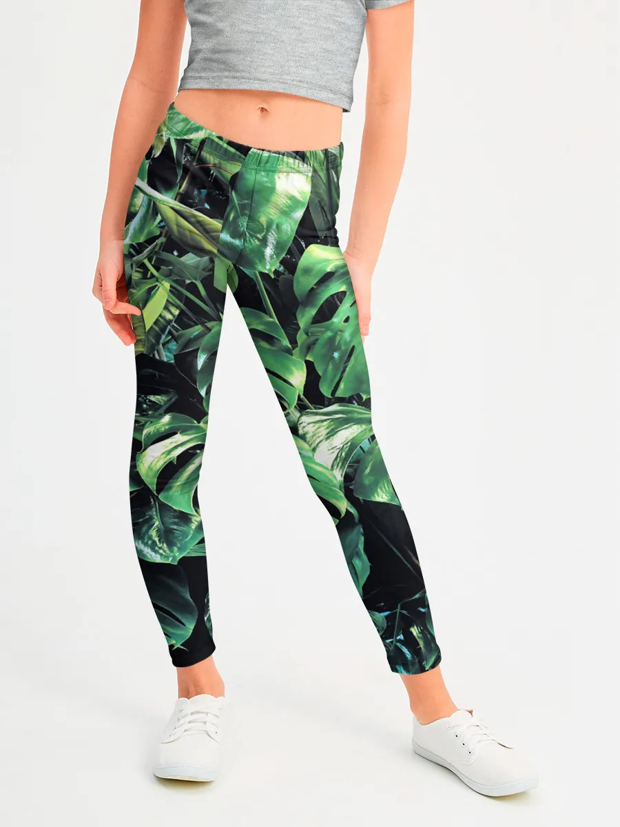 Леггинсы для девочки / ЛИСТЬЯ