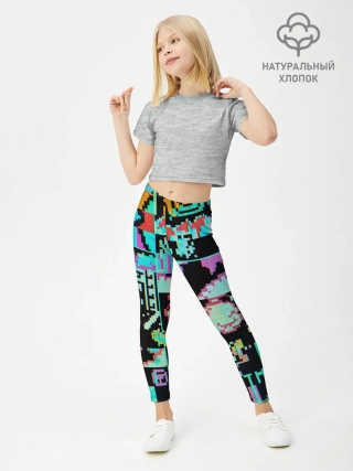 Леггинсы для девочки / ГЛИТЧ / GLITCH ЗАСТАВКА
