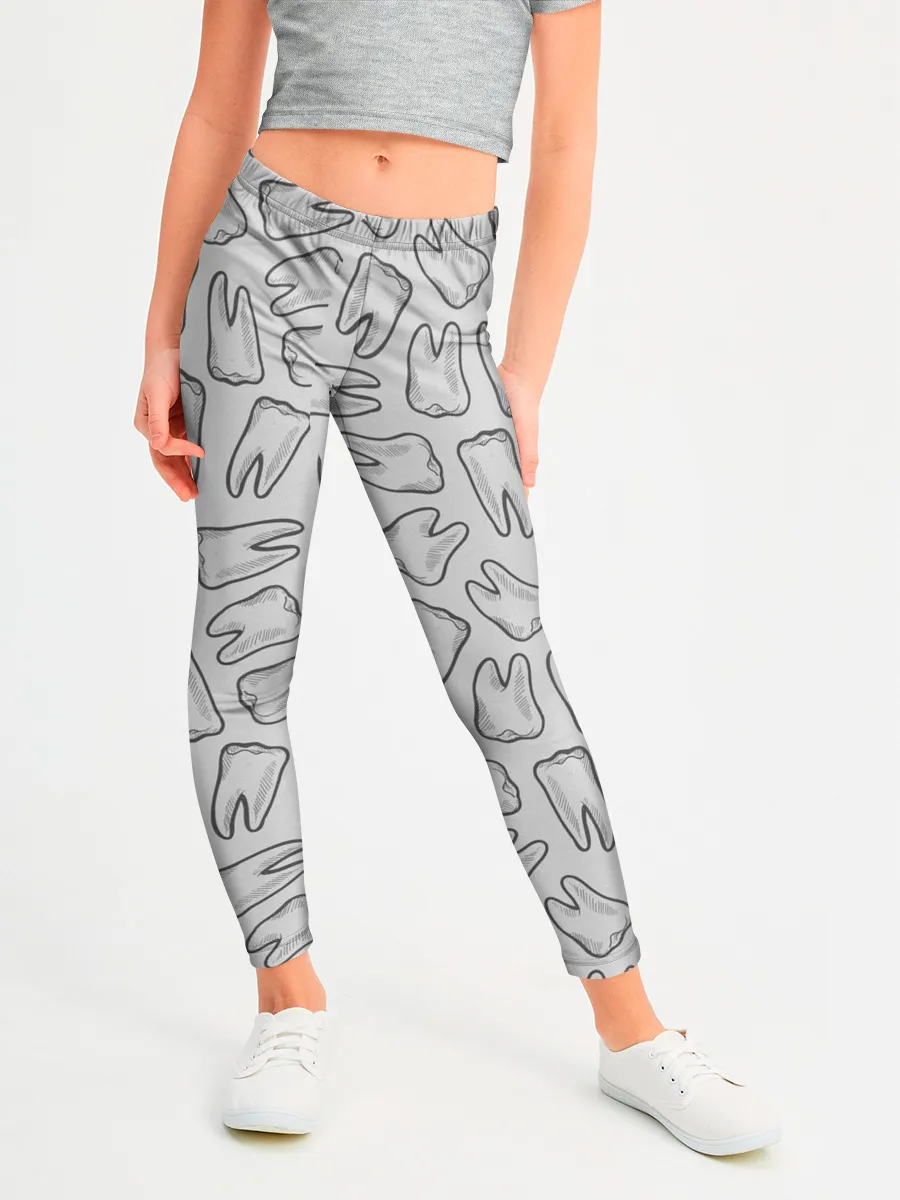 Леггинсы для девочки / зубы