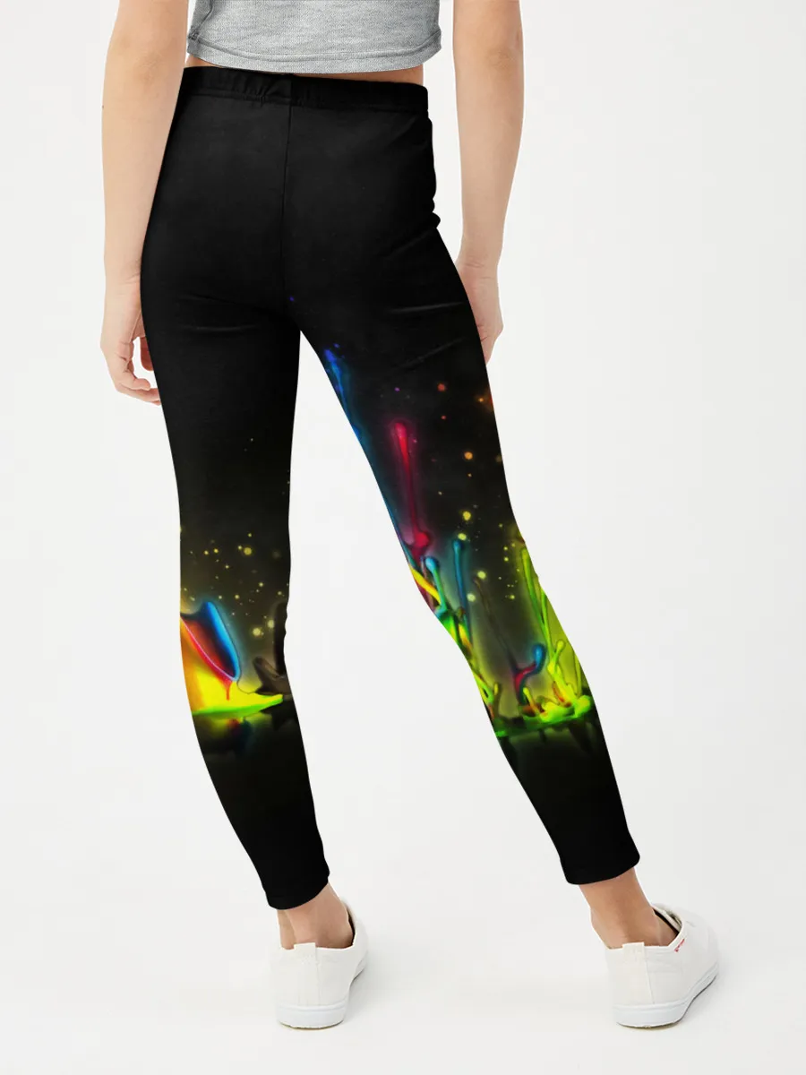 Леггинсы для девочки / КРАСКИ В НЕОНЕ